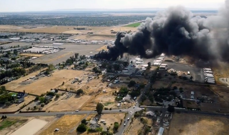 Multi-Alarm Fire Rips Through Evans Towing Multi-Alarm Fire Rips Through Evans Towing