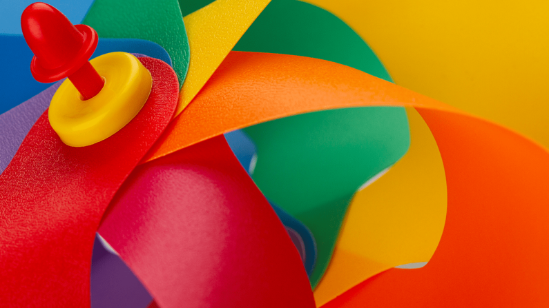 Rainbow Pinwheels Planted for Pride Month Rainbow Pinwheels Planted for Pride Month